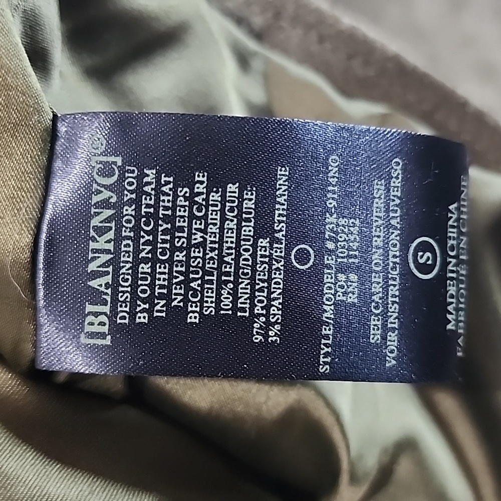 BLANK NYC 100% Leather moto jacket size S - Picture 9 of 11